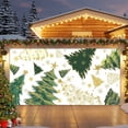 thumbnail image 2 of Fsddascl 7 x 16 Ft Christmas Garage Door Cover, Christmas Tree Large Garage Door Banner, Green Golden Xmas Tree Snowflake Hanging Garage Mural Background for Indoor Outdoor Xmas Party Supplies, 2 of 9