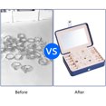 thumbnail image 3 of LCXmlly Desk Clock Jewelry Organizer Box Large Capacity Double Layer Dustproof with Removable Dividers, 3 of 6