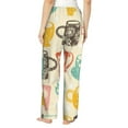 thumbnail image 3 of Naloa Vintage Cup Print Women’s Ultra-Soft Comfy Pajama Lounge Pants with Pockets & Drawstring, 3 of 8