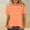 Orange#01, variant on Women's Summer Cotton T Shirts Top Plus Size Crewneck Short Sleeve Shirt Casual Solid Oversized Round Neck Loose Fits Comfy Basic Tee Shirt