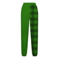 thumbnail image 5 of QATAINLAV Cinch Bottom Sweatpants for Women Casual High Waisted Pockets Joggers 2025 Fashion Plaid Lounge Trousers Baggy Sport Workout Pants Camisas Para Hombres Green XXL, 5 of 6