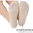 thumbnail image 2 of No Show Socks Women Invisible Low Cut Socks ladies Nylon Footies Thin Non Slip Boat Sneaker Flat liner 4/6 pairs, 2 of 5