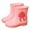 Pink, variant on CHENge Rain Boots for Girls Boys Outdoor Lightweight Multicolor Fashion Lightweight Outdoor Rainboot Yellow Size 2.5-3 Years