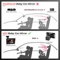 thumbnail image 2 of HDJ Baby Car Camera, 4.3" HD Night Vision Function Car Mirror Display, 360° Adjustable Safety Car Seat Mirror Camera Monitored Mirror with Wide Clear View, 2 of 11