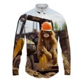 thumbnail image 3 of Camisa de manga larga con estampado 3D de gorila animal Camisa elegante y cómoda para hombre Camisa de fiesta de oficina Camisa informal versátil Disfraz, 3 of 5