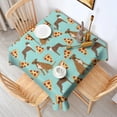 thumbnail image 2 of Boxer Dog Pitbull Terriers Dog and Pizza Square Tablecloth,Waterproof Square Table Cover,Wipeable Spillproof Washable Table Cover for Home Kitchen Party Decor 60"x60"(152x152cm), 2 of 6