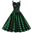 thumbnail image 1 of Patrick's Day Fashion Mujer sin mangas con cuello en V Impreso Ladies Slim Mini Camis Dress Pompotops ghjkhdj6721, 1 of 7
