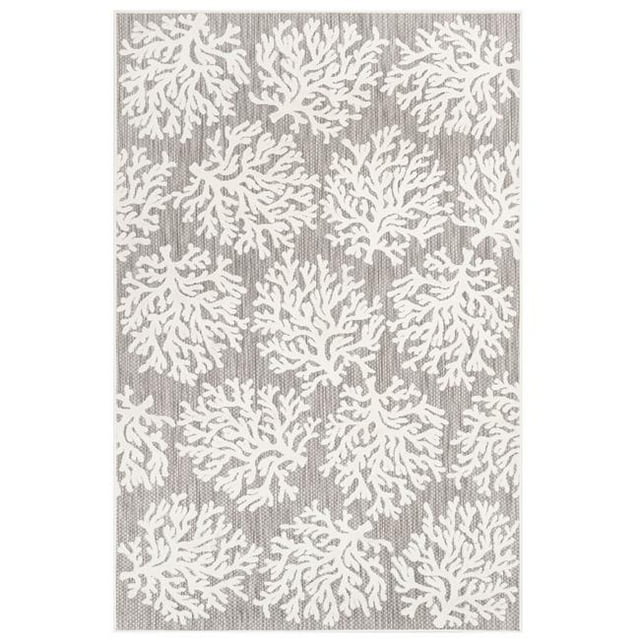 Transocean RTO80704112 Liora Manne Rialto Corail Tapis Intérieur & Extérieur&44; Ivoire - 7 Pi 10 Po x 9 Pi 10 Po