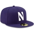 thumbnail image 3 of Men's New Era Purple Northwestern Wildcats Primary Team Logo Basic 59FIFTY Fitted Hat, 3 of 5