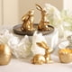 thumbnail image 4 of Figuras de conejo dorado de Gleemoria para decoración de pascua, 3 unidades, 4 of 9