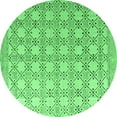 thumbnail image 1 of Ahgly Company Indoor Round Abstract Emerald Green Modern Area Rugs, 5' Round, 1 of 4