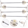 thumbnail image 1 of UPGRATOR 4pcs Kitchen Use Lid Support Stay Hinges for Cabinet Drop Downs Iron Silver, 1 of 8
