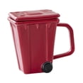 thumbnail image 3 of Taza de café taza diaria taza de té de agua taza matutina con tapa cubierta de agua en tazas para pastillas para el desayuno de jugo de fiesta café Rojo, 3 of 8