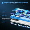 thumbnail image 3 of CASEFIV for Samsung Galaxy S20 FE 5G Case,Glow in The Dark Three Layer Heavy Duty Shockproof Protection Hard Plastic Bumper+Soft Silicone Protective Case for Women Girls,Blue Rose, 3 of 5