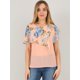 thumbnail image 5 of INSPIRE CHIC Blusa Tipo Capa Floral Manga Corta Con Cinturón Gasa Para Mujer Rosa S, 5 of 6