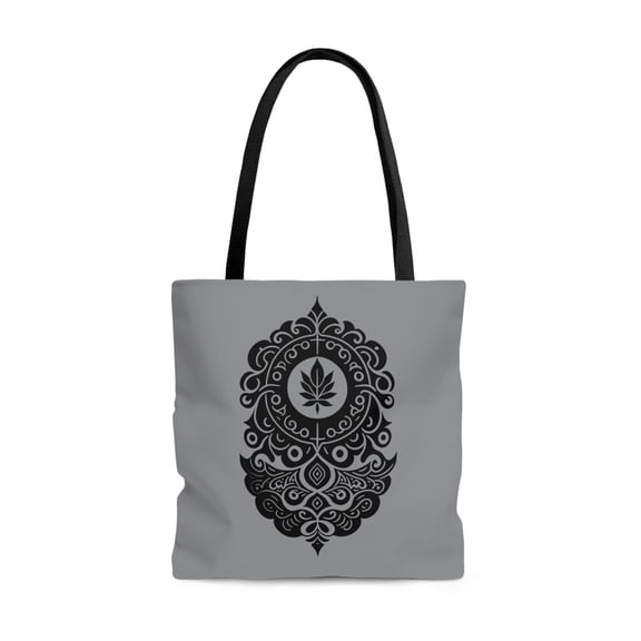 Gray Art Designer Canvas Tote Bags Sling Tote Bag with Shoulder Strap