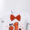 thumbnail image 6 of FYMNSI Baby Boy Outfits Summer 1st Birthday Party Clothes Infant Boys Suspender Romper Shorts Outfit Sets 1 Years Orange, 6 of 10