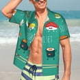thumbnail image 7 of Kll Men'S Hawaiian Shirt Short Sleeve Button Down Beach Shirts-Cute Sushi, 7 of 7