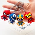 thumbnail image 2 of LLavero de la serie de Los Vengadores de Marvel, llaveros con dibujos animados de Iron Man, Spiderman, Capitán América, colgante para bolso, 2 of 4