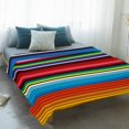 thumbnail image 4 of Colorful Striped Blanket Soft Cozy Warm Throw Blanket for Couch, Plush Fuzzy Flannel Fleece Blankets for Sofa, Boho Rainbow Stripes Abstract Lines Bed Blankets Lightweight Gifts for Women, 32"x48", 4 of 9