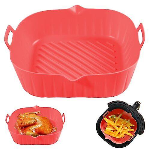 Air Fryer Silicone Pot Baking Basket Oven Non Stick Reusable.liners.microwavable