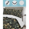 thumbnail image 4 of Quilts Full Size, Branches Green Leaves Soft Comforter Bedding Set for Bed, Vintage Botanical Forest Lightweight Quilted Bedspread with Pillow Cover(2 Pieces) for All Season, 78x90 Inch, 4 of 6