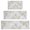 White Gold Marble, variant on White Gold Leaf Marble Pattern Kitchen Rugs Sets Of 3,Kitchen Runner Rugs Non Skid Washable,Decorative Kitchen Floor Mats for Kitchen,Sink,Laundry,17"x30" 17"x47" 17"x59"