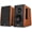 Brown, variant on Pyle Powered Bookshelf Speaker System – 80W Bluetooth Active Stereo Speakers with ARC, Optical & Coax Inputs, Subwoofer Out, Bass Reflex Wood Cabinet for Home Theater & Studio (Pair)