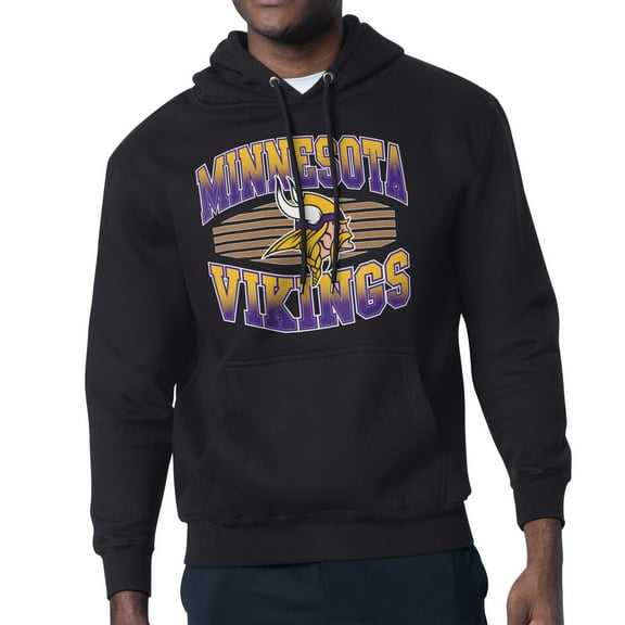 Men's Starter Black Minnesota Vikings Team Grit Graphic Hoodie