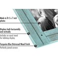thumbnail image 4 of Hinged 5x7 Double Picture Frame with 2 Photo Openings and Polished Glass - Distressed Wood Collage Frames for Tabletop Wall Display Hampton Collection Turquoise Blue, 4 of 4