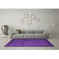 thumbnail image 3 of Ahgly Company Indoor Square Oriental Purple Industrial Area Rugs, 6' Square, 3 of 4