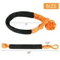 thumbnail image 2 of 2pcs 1/2" X 22" Soft Shackle Rope Synthetic Tow Recovery Black Strap 38000LBS, 2 of 8