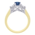 thumbnail image 3 of 3 Diamond Anniversary Ring 1 ct. in 14K Yellow Gold with Blue Center Diamond, 3 of 5