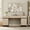 Beige, variant on WAMPAT 59" Oak Modern Executive Desk with Drawers & Charging Station, Home Office Computer Desk with File Drawer & Storage Cabinet, Wood Writing Desk for Work & Study