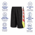 thumbnail image 4 of Boys’ Active Shorts – 4 Pack Athletic Performance Gym Shorts (8-18), 4 of 7