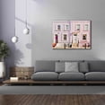 thumbnail image 3 of Epic Graffiti 'London Pink Purple Houses' by Keri Bevan, Giclee Canvas Wall Art, 54"x40", 3 of 8