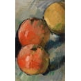 thumbnail image 2 of Cezanne, Paul 21x32 Black Ornate Wood Framed with Double Matting Museum Art Print Titled - Three Apples , 2 of 4