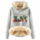 thumbnail image 1 of WILLBEST Sudadera Deportiva para Mujer, Estilo Casual Plus, de Terciopelo, con Estampado de Cactus Navideños y Manga Larga con Capucha Grande, 1 of 4