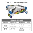 thumbnail image 7 of Wukai Panda with Sun glasses Waterproof Tablecloth for Kitchen Dining, Fits Square Tables for 2-4 Seats -60"x60", 7 of 7