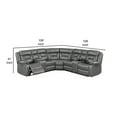 thumbnail image 5 of Benjara Lof Power Reclining Sectional Sofa Set, USB Port, Gray Gel Faux Leather, 5 of 5