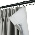 thumbnail image 4 of TWOPAGES Luxury Pinch Pleat 42 W X 102 L Inch Curtain 100% Dupioni Silk Light Filtering Drape for Bedroom, 1 Panel, Silver Gray, 4 of 6