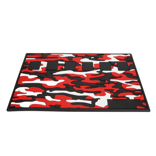 Tapete Para Salón De Barbería, Evita Resbalones, Fácil Limpieza, A Prueba De Olores, Tapete Magnético Organizado Para Peluquero, Estampado De Camuflaje Para Uso En Salón