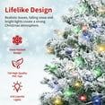 thumbnail image 7 of Huisuilinss Pre-lit Artificial Christmas Tree 6.5FT Snow Flocked Christmas Tree,Artificial Christmas Pine Tree,Large White Xmas Tree With Multicolor Lights & Branch Tips & Foldable Base For Home Offic, 7 of 7