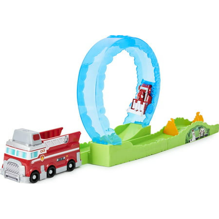 PAW Patrol, True Metal Ultimate Fire Rescue Track Set with Exclusive Marshall Die-Cast Vehicle, 1:55 Scale
