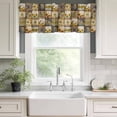 thumbnail image 3 of Sunflowers Rod Pocket Curtain Valance, Farmhouse Vintage Western Texas Star Plaid Farmhouse Window Valance for Living Room, Bedroom, Kitchen 42"W x 12"L, 3 of 9