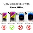 thumbnail image 5 of Compatible iPhone 14 Plus 6.7 Inch 2022 Magnetic Clear Case, Electroplated Soft Slim Clear TPU Back Case, [No Yellowing] [Military Drop Protection] Tempered Screen Protector (Black), 5 of 11
