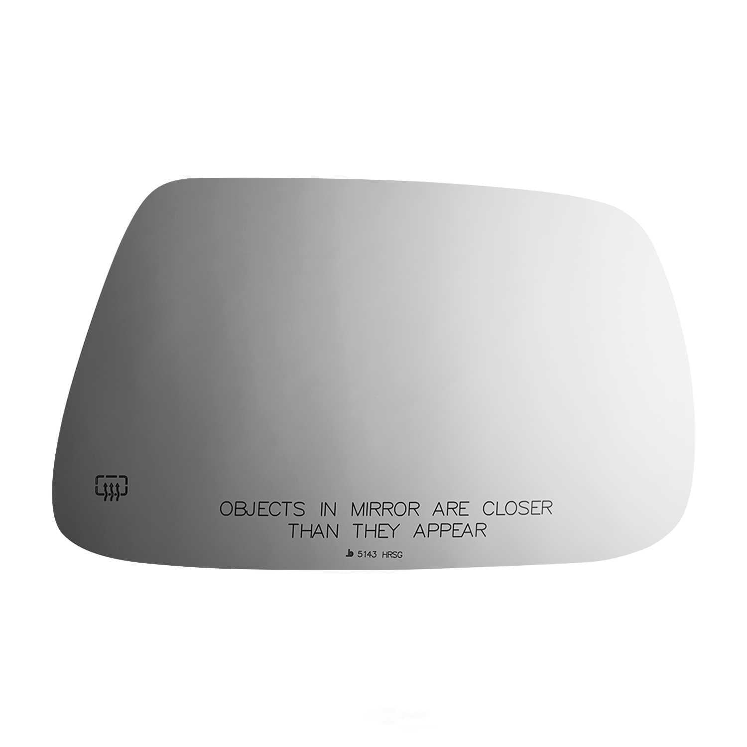 Burco Side View Mirror Replacement Glass with Motor Mount Plate - Clear Glass - 5143HRSG
