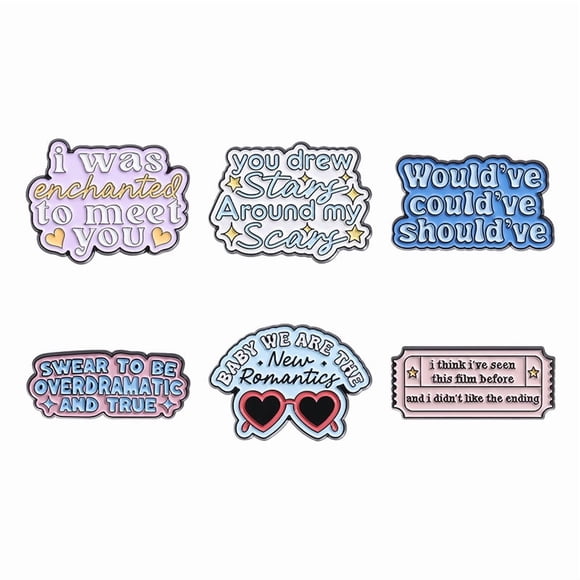 Set de broches Creative I Was Enchanted Inspirational Alloy x6