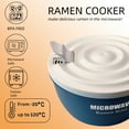 thumbnail image 3 of Large Ramen Bowl, Ramen Noodle Bowls Microwavable,Ramen Bowl Microwavable 45 oz, Ramen Cooker, Microwave Pasta Cooker, Ramen Bowl Microwave Gift for College Boys Girls Male Female Dorm Room-Blue, 3 of 8