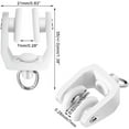 thumbnail image 3 of 25 Pcs Curtain Track Rollers Bulk Ceiling Curtain Track Hooks Flexible Bendable Clips 11 mm White Plastic Drapery Rail Gliders with Hooks for Shower Window (White), 3 of 5